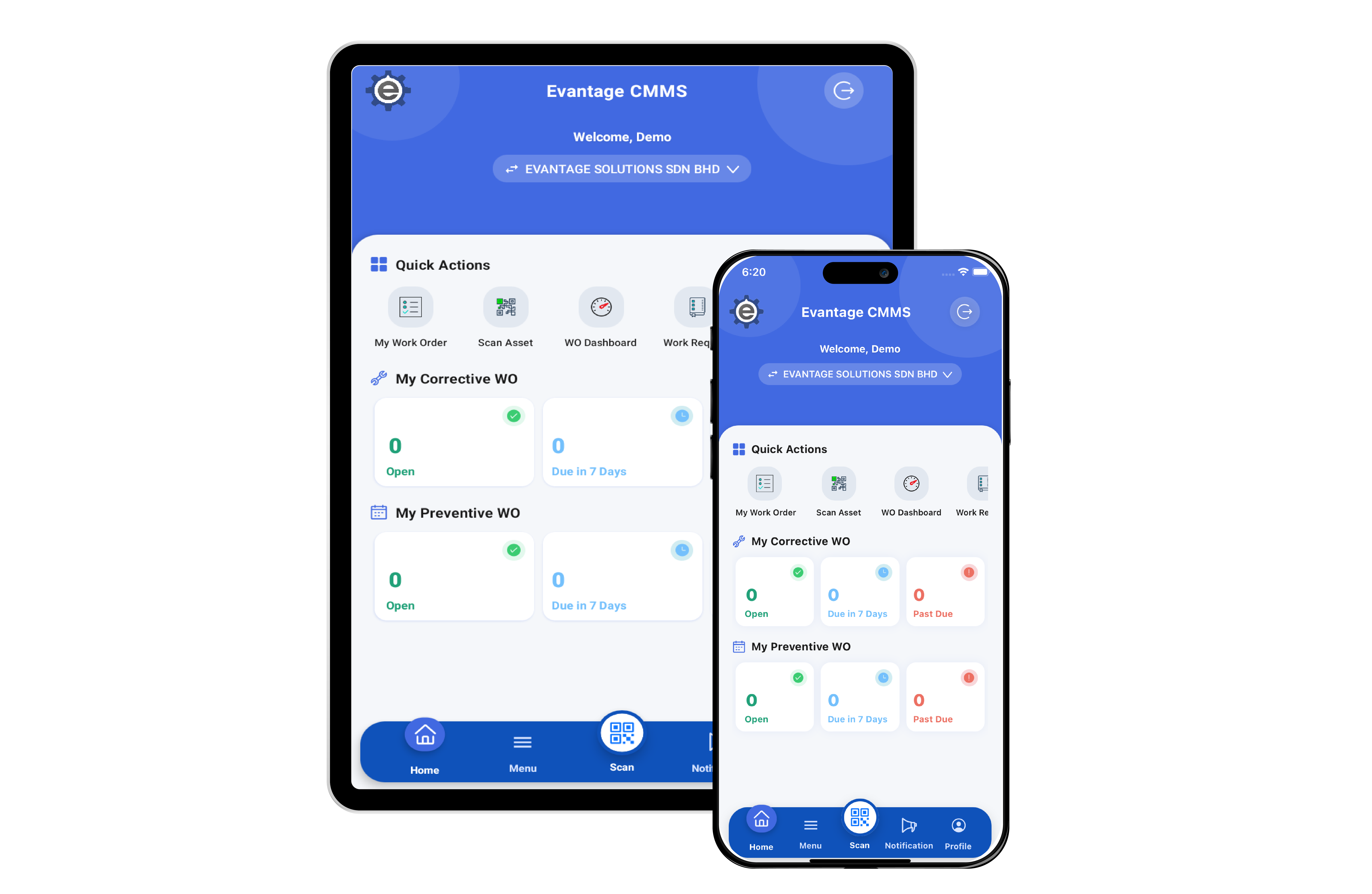 Evantage CMMS Mobile App